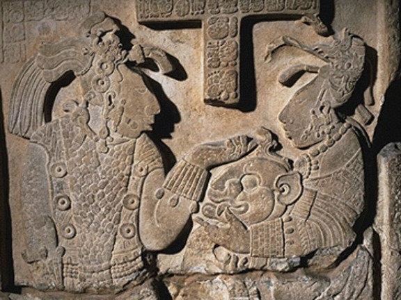 Mayan, Relief of Shield Jaguar and Lady Xoc